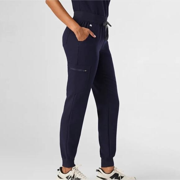 Figs Women Zamora Jogger Scrub Pants XL Tall Navy Technical Collection Medical - Picture 1 of 7